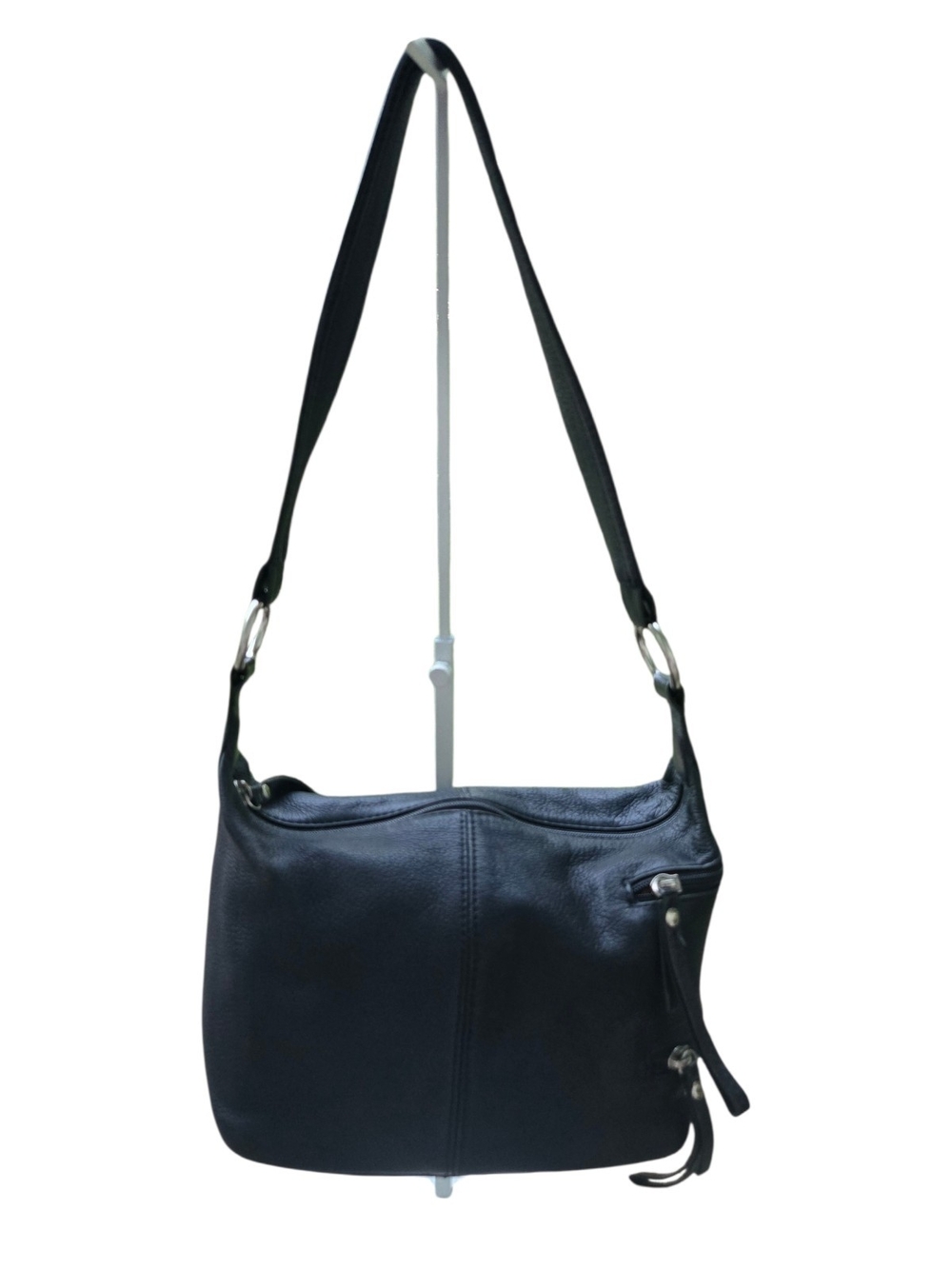 HOBO International Vintage Black Pebbled Leather Shoulder Bag